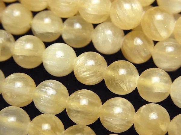 [Video]Yellow Aragonite AA++ Round 8mm 1strand beads (aprx.15inch/38cm)