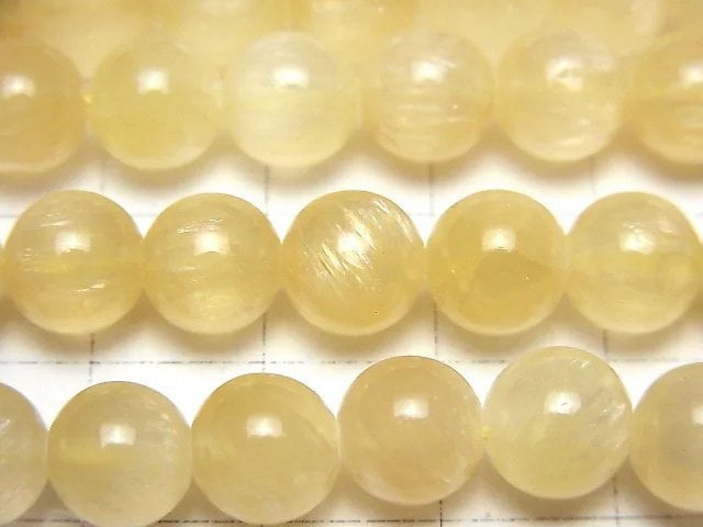 [Video]Yellow Aragonite AA++ Round 8mm 1strand beads (aprx.15inch/38cm)