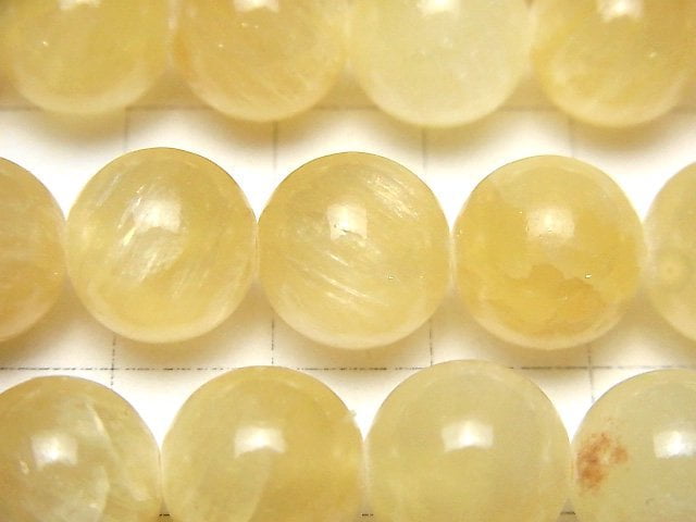 [Video]Yellow Aragonite AA++ Round 12mm half or 1strand beads (aprx.15inch/36cm)