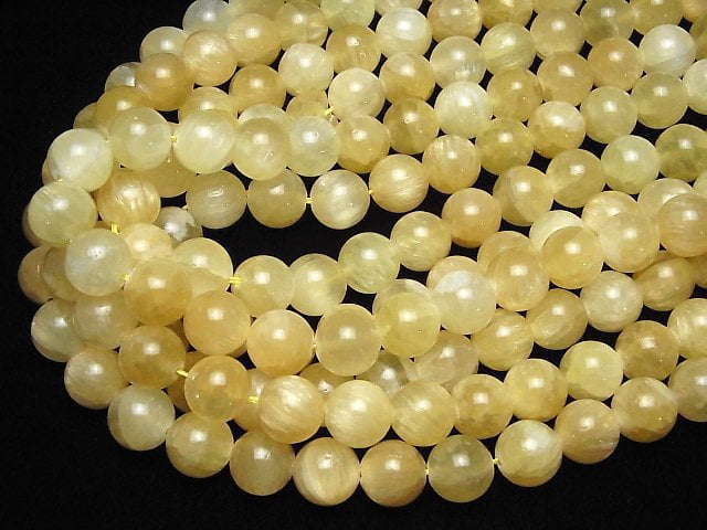 [Video]Yellow Aragonite AA++ Round 12mm half or 1strand beads (aprx.15inch/36cm)