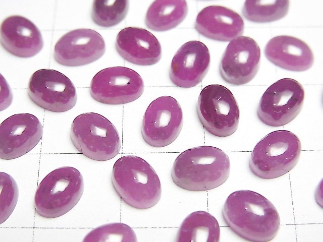 [Video] Unheated Ruby AAA Oval Cabochon 7x5mm 1pc