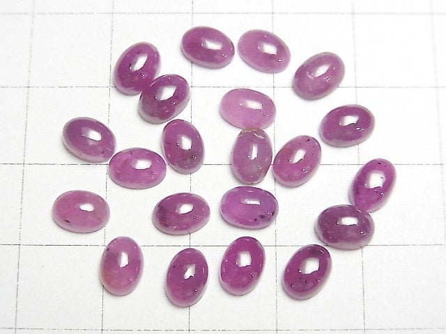 [Video] Unheated Ruby AA++ Oval Cabochon 7x5mm 1pc