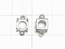 [Video]Silver925 Frame Round 6mm [Both Side] Rhodium Plated 1pc