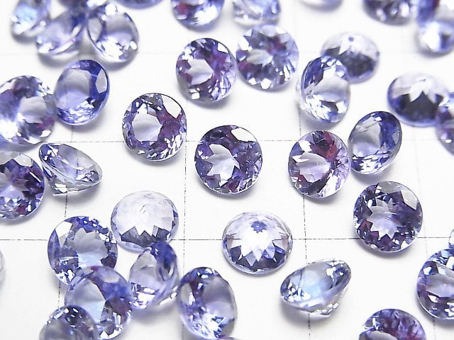 [Video]High Quality Tanzanite AAA Loose stone Round Faceted 6x6mm 1pc