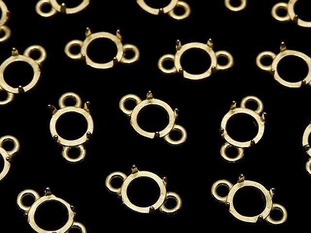 [Video] Silver925 Frame Round 5mm [Both Sides] Hairline 18KGP 2pcs
