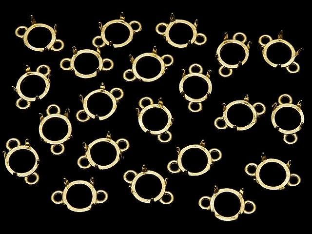[Video] Silver925 Frame Round 6mm [Both Sides] 18KGP 1pc