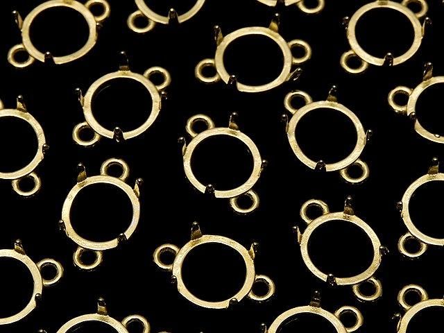 [Video] Silver925 Frame Round 7mm [Both Sides] 18KGP 1pc