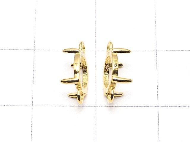 [Video] Silver925 Frame Round 7mm [Both Sides] 18KGP 1pc