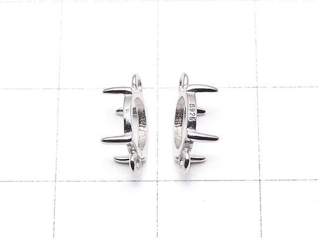 [Video]Silver925 Frame Round 7mm [Both Side] Rhodium Plated 1pc