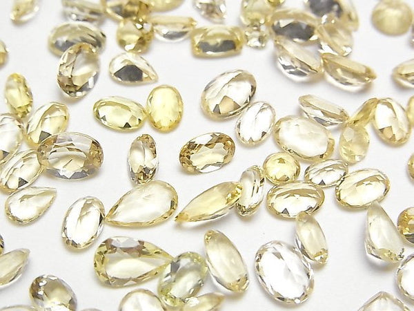 [Video]High Quality Heliodor AAA Loose stone mix shape Faceted 5pcs