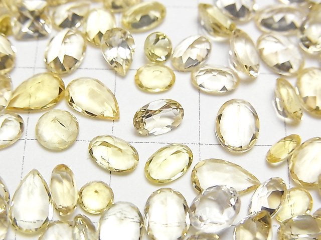 [Video]High Quality Heliodor AAA Loose stone mix shape Faceted 5pcs