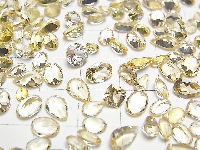 [Video]High Quality Heliodor AAA Loose stone mix shape Faceted 5pcs