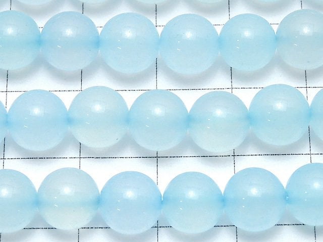 [Video]Sea Blue Chalcedony AA++ Round 8mm 1strand beads (aprx.15inch/36cm)