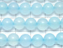 [Video] Sea Blue Chalcedony AA++ Round 8mm 1strand beads (aprx.15inch/36cm)