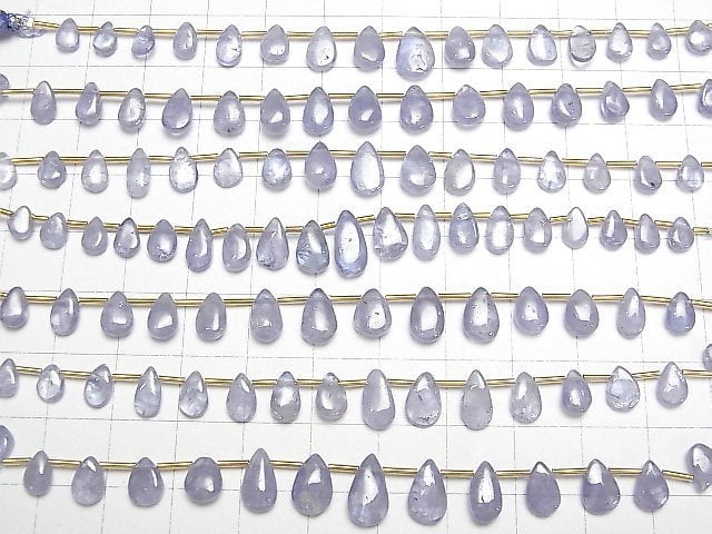 [Video]High Quality Tanzanite AA++ Pear shape (Smooth) 1strand beads (aprx.5inch/12cm)