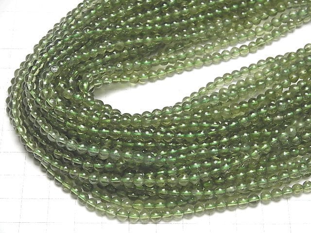 [Video] Green Apatite AA++ Round 4.5mm 1strand beads (aprx.15inch/37cm)