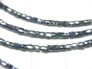 [Video] Blue Diamond Faceted Tube half or 1strand beads (aprx.15inch/36cm)