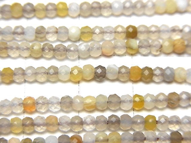 High Quality!  Botswana Agate  Faceted Button Roundel 3x3x2mm 1strand beads (aprx.15inch/38cm)