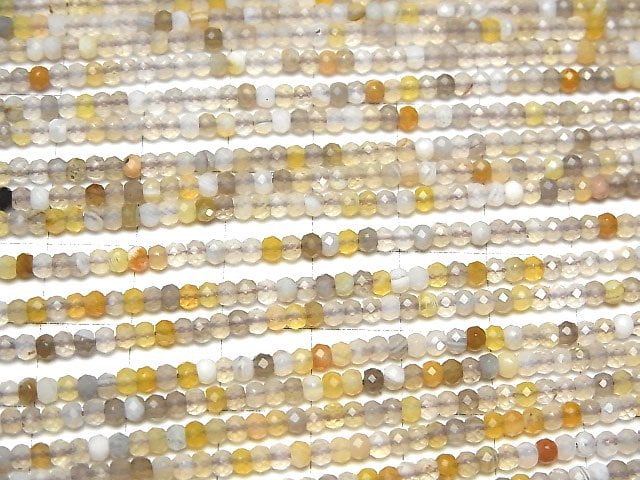 High Quality!  Botswana Agate  Faceted Button Roundel 3x3x2mm 1strand beads (aprx.15inch/38cm)