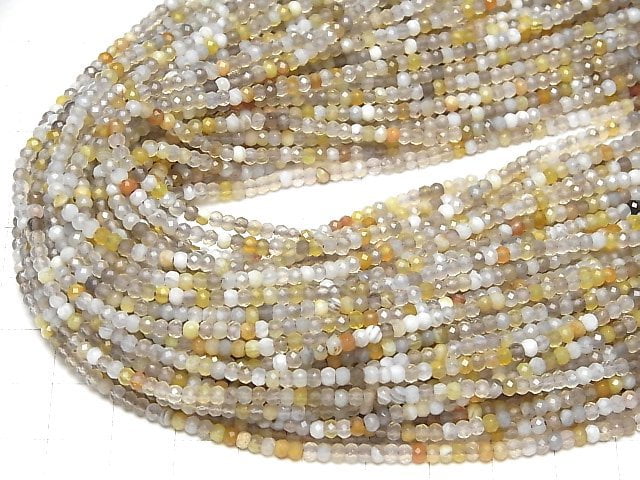 High Quality!  Botswana Agate  Faceted Button Roundel 3x3x2mm 1strand beads (aprx.15inch/38cm)