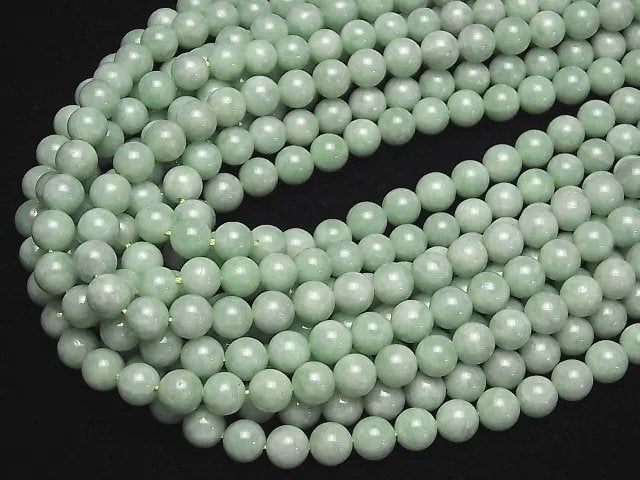 [Video]Burmese Jadeite AAA Round 8mm 1/4-1strand beads (aprx.15inch/38cm)