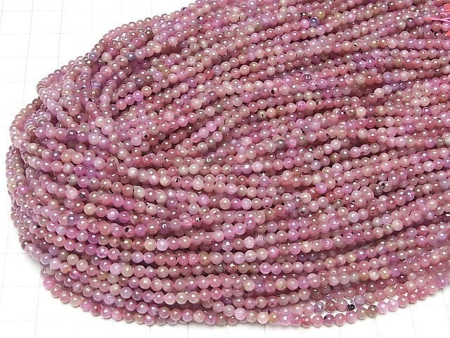 [Video]Ruby AA++ Round 3mm half or 1strand beads (aprx.15inch/37cm)