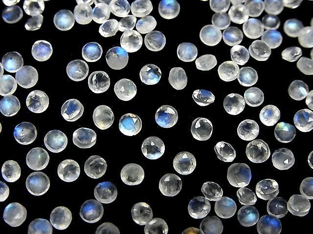 高品質彩虹月光石 AA++ 圓形刻面裸石 3x3mm 10顆