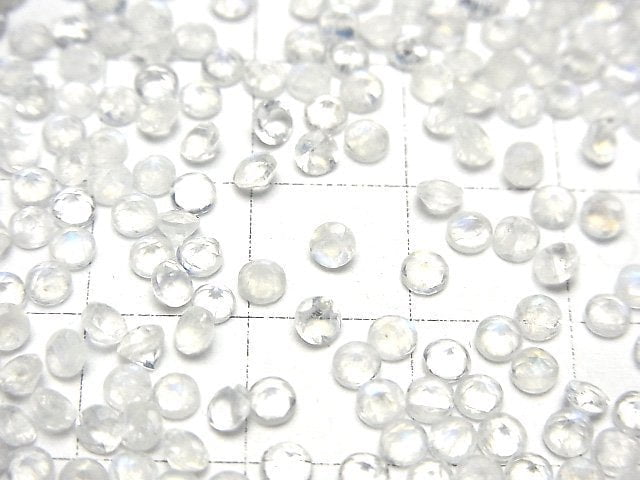 [Video]High Quality Rainbow Moonstone AA++ Loose stone Round Faceted 3x3mm 10pcs