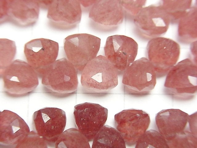 [Video] Pink Epidote AA+ 3D Triangle Cut half or 1strand beads (aprx.7inch/18cm)