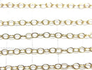 14KGF Oval Chain 3x2.3mm 10cm