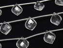 Crystal Quartz, Pear Shape Gemstone Beads