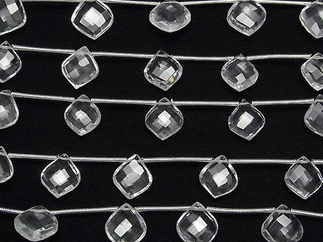 [Video]High Quality Crystal AAA Deformed Faceted Pear Shape 1strand (8pcs )