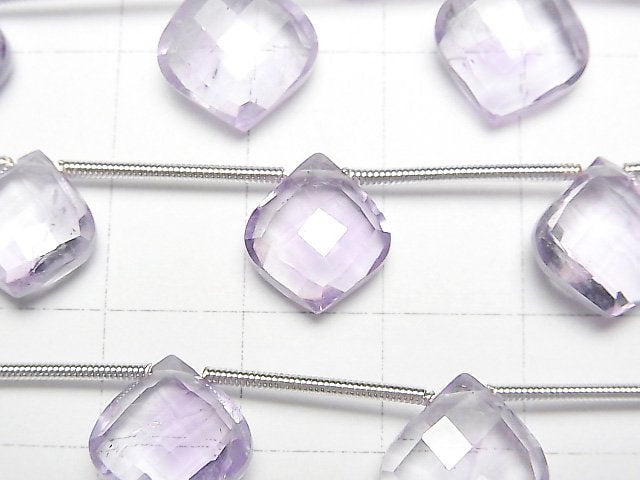 [Video]High Quality Pink Amethyst AAA- Deformed Faceted Pear Shape 1strand (8pcs )