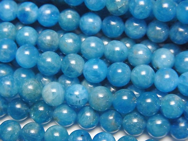 [Video] Madagascar Blue Apatite AA++ Round 6mm 1strand beads (aprx.15inch/37cm)