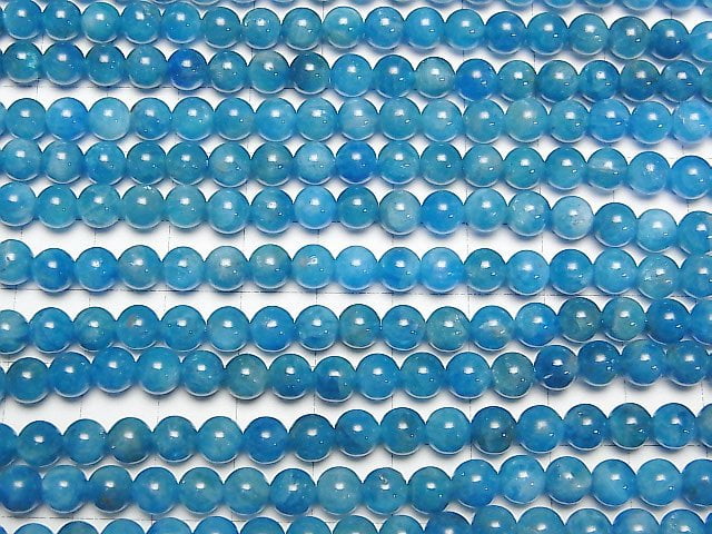 [Video] Madagascar Blue Apatite AA++ Round 6mm 1strand beads (aprx.15inch/37cm)