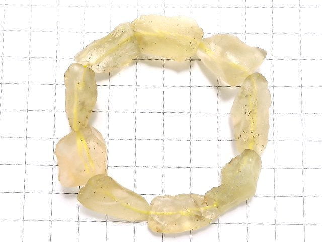 [Video][One of a kind] Libyan Desert Glass Rough Rock Nugget Bracelet NO.19