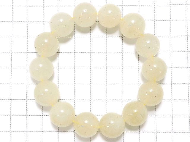 [Video][One of a kind] Libyan Desert Glass Round 15mm Bracelet NO.230