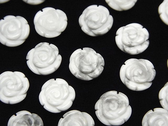 Howlite Magnesite, Rose Gemstone Beads