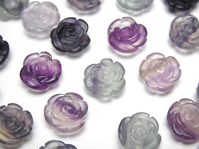 Fluorite, Rose Gemstone Beads
