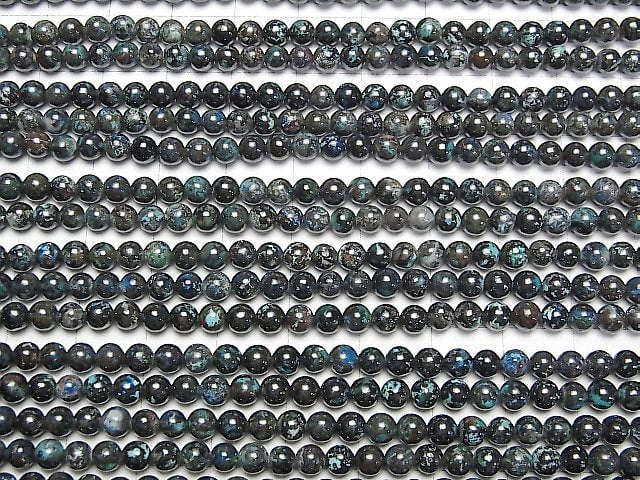 [Video]Chrysocolla AA Round 4mm 1strand beads (aprx.15inch/38cm)