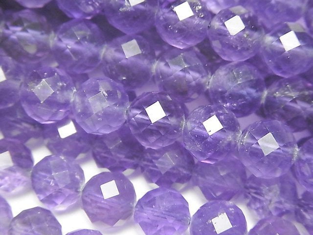 Amethyst, Faceted Round Gemstone Beads