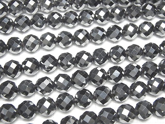 [Video]High Quality! Hematite AAA 64Faceted Round 10mm 1strand beads (aprx.15inch/37cm)