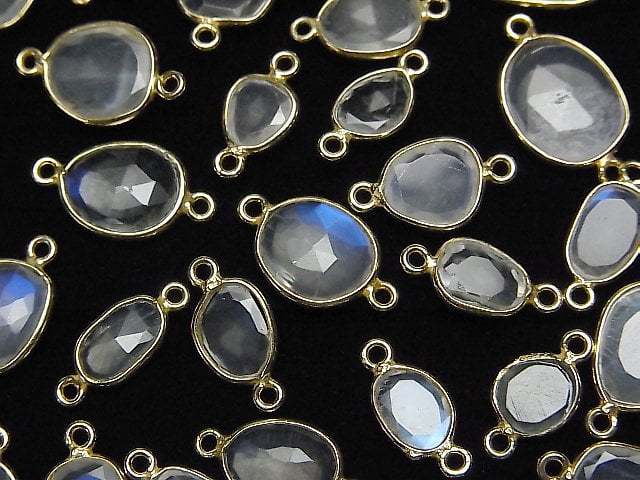 Bezel Setting, Free Form, Moonstone, Rose Gemstone Beads