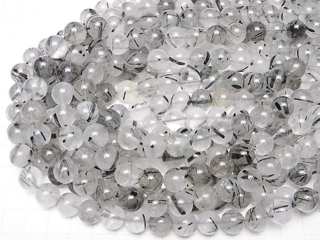 [Video]Tourmaline Quartz AA++ Round 10mm half or 1strand beads (aprx.15inch/38cm)