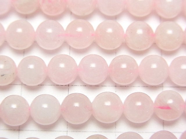 [Video] Morganite AA Round 6mm 1strand beads (aprx.15inch/37cm)