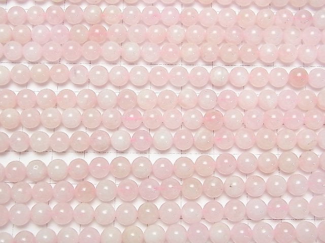 [Video] Morganite AA Round 6mm 1strand beads (aprx.15inch/37cm)