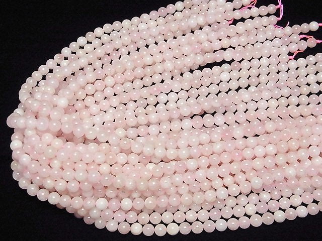 [Video] Morganite AA Round 6mm 1strand beads (aprx.15inch/37cm)