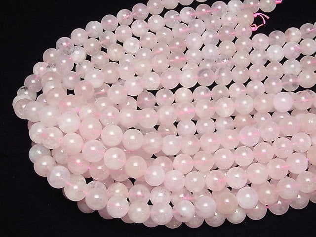 [Video] Morganite AA Round 12mm half or 1strand beads (aprx.15inch/36cm)