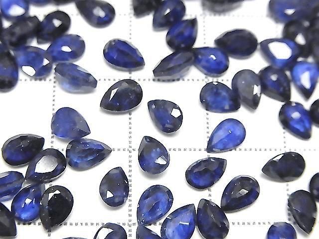 高品質藍寶石 AAA- 裸石 梨形 刻面 6x4mm 5顆