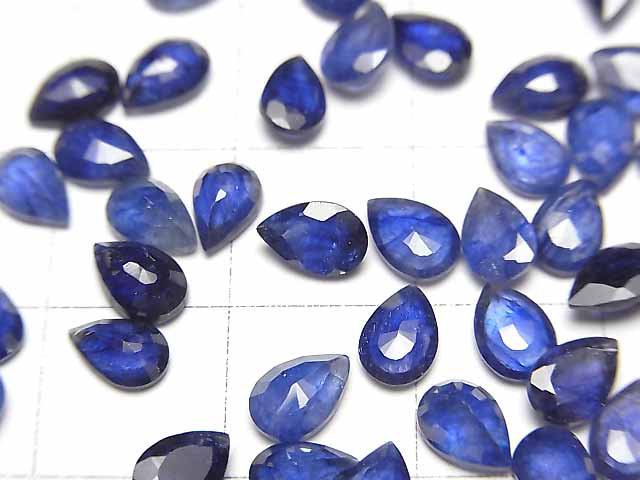 [Video]High Quality Blue Sapphire AAA- Loose stone Pear shape Faceted 6x4mm 5pcs